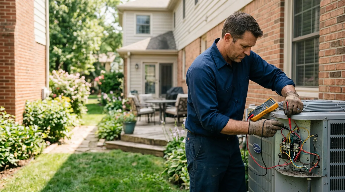 HVAC technician working near Edgewood, IA